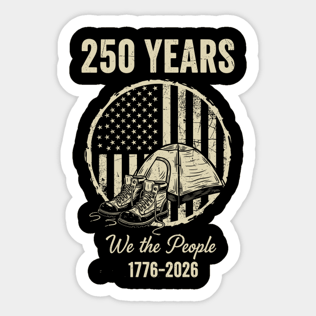 250 Years We The People Patriotic Military Freedom USA Sticker by Chi's Store 1
